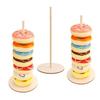 Wooden Doughnut Holder Dessert Display Rack Dim Sum Bread Sales Rack Donut Stand Birthday Party Wedding Table Decoration