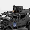 1:32 Alloy Police Explosion Proof Car Model Diecasts Metal Sword Toothed Tiger Armored Vehicles Car Model Sound Light Kids Gifts