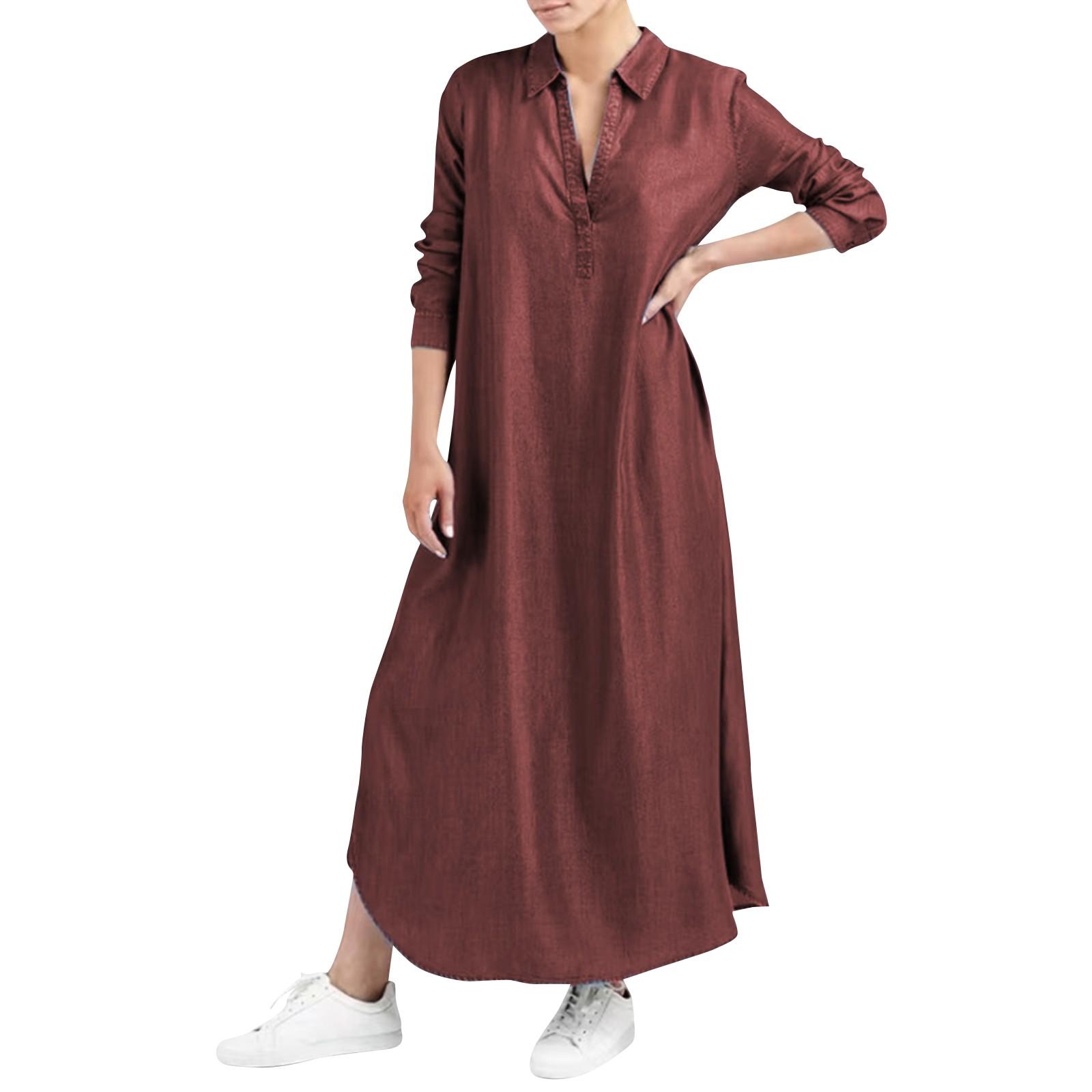 

Женское модное повседневное однотонное джинсовое платье M