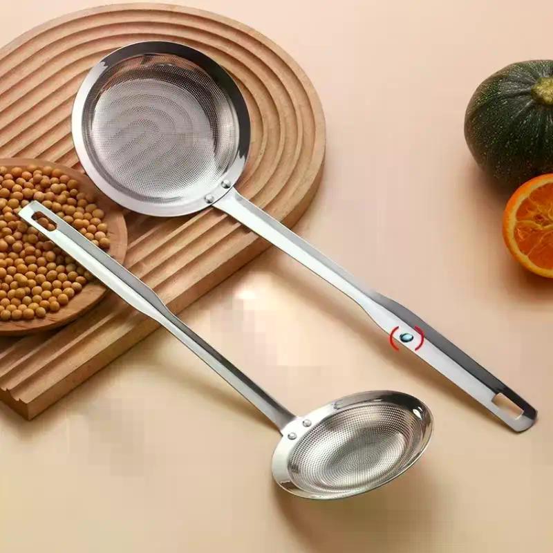 Edelstahl Feinmaschiger Fettabschöpfer Löffel Sieb Fett Öl Abschöpfen Schaumfilter Mit Griff Küchenwerkzeug