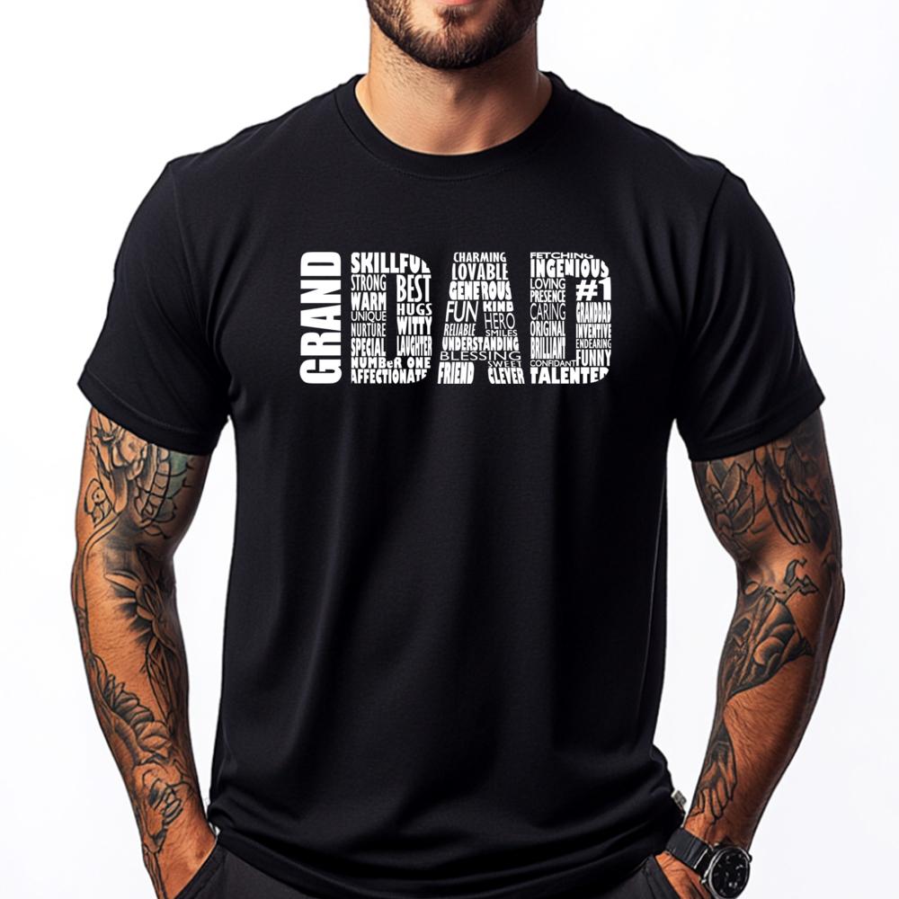 

Picadilly Printablesgranddad Grandpa Word Cloud Grand Dad Black Graphic T Shirts Men s Clothing HOLIDAYS - Men s Summer Cotto... 5XL різнокольоровий