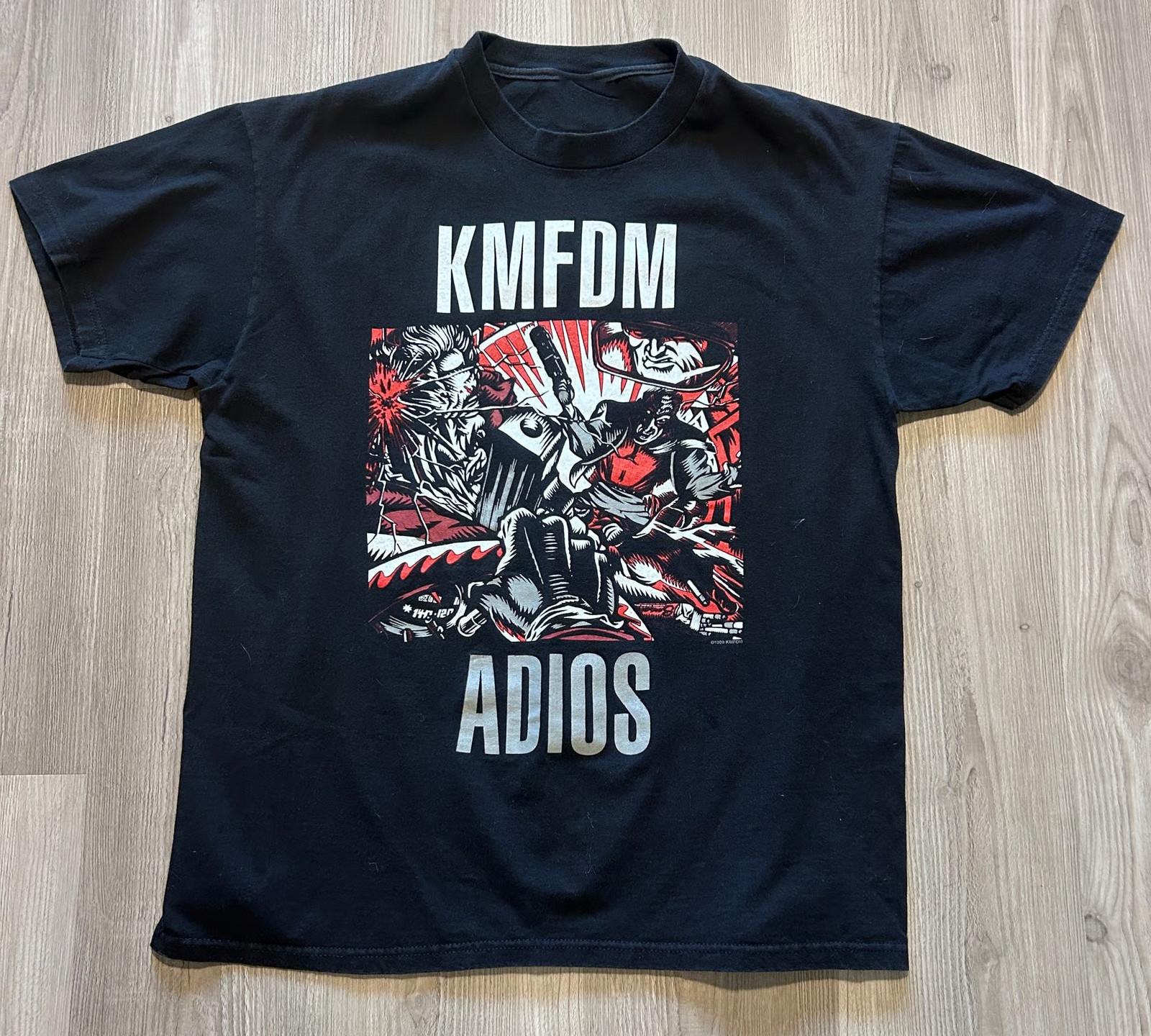 KMFDM  Adios  Heavy  Cotton  Black Unisex T-Shirt XXL