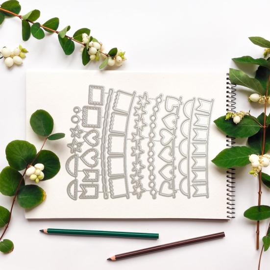 Razicí raznice Široká aplikace Snadno ovladatelný Lehký Scrapbooking DIY šablonová forma pro ruční práce