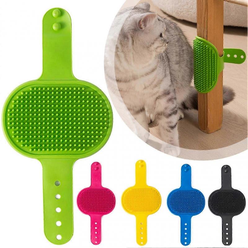 2-in-1 Massage & Deshedding Brush for Dogs Cats, Scratching Post Relief Silicone Pet Grooming Glove