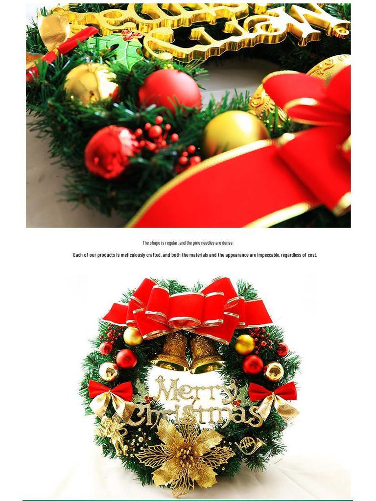 1.8 Meter Christmas Wreath: Large 30/40/50/60CM Rattan Ring Door Ornament