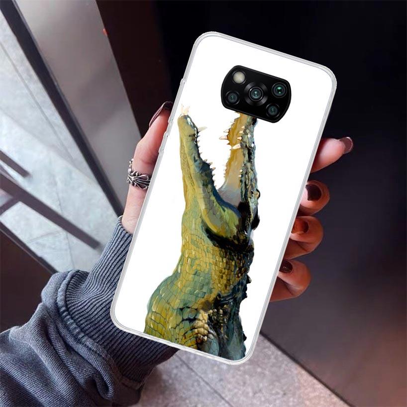

Crocodile Animal Phone Case For Xiaomi Poco X5 X6 X7 Pro F7 Ultra M7 Redmi 15C 15 13C 13 12C 12 10 10C 10A 9 9C 9T 9A Cover Poco Redmi 13C