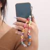 Colorful Beads Phone Lanyard Phone Strap Phone Jewelry Acrylic Material Fashion Phone Accessories for Women Girls Phones