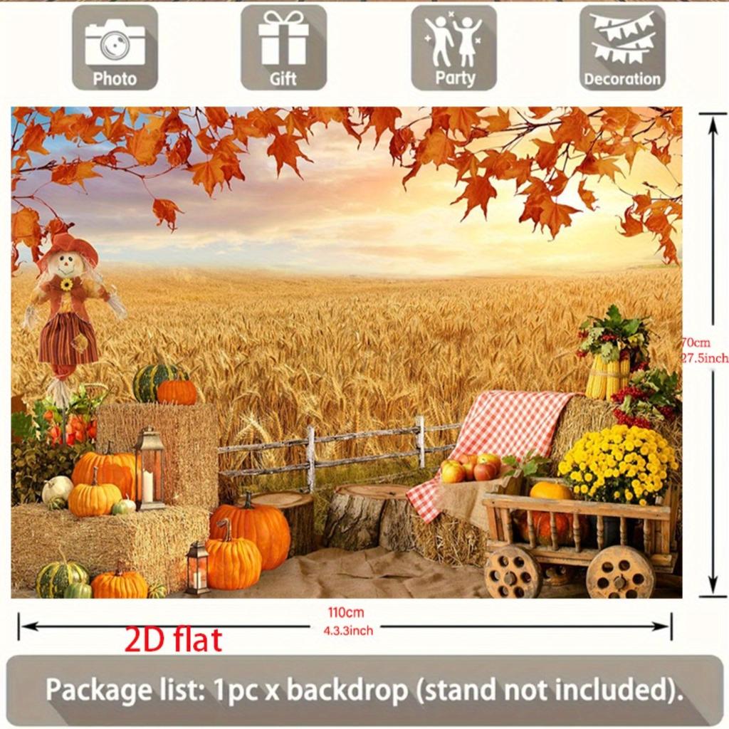 1 Autumn Harvest Thanksgiving Party Background - Vibrant Pumpkin Thanksgiving Decoration