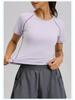 Juyi Tang Women's Breathable Round Neck Yoga Top - Slimming, Sporty, and Versatile