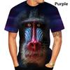 Lustiges T-Shirt mit Kuss-Affenlippe und Grafik für Herren, Kleidung, 3D-Parodie, Gorilla-Orang-Utan-Print, Unisex, kurzärmelig