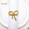 6Pcs Wedding Party Napkin Rings Vibrant Color Sparkling Exquisite Metal Napkin Buckles Dining Table