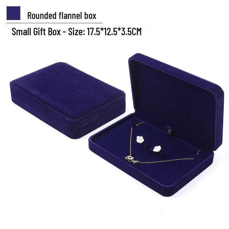Rounded Corner Plush Jewelry Storage Box for Bracelets, Rings, and Necklaces