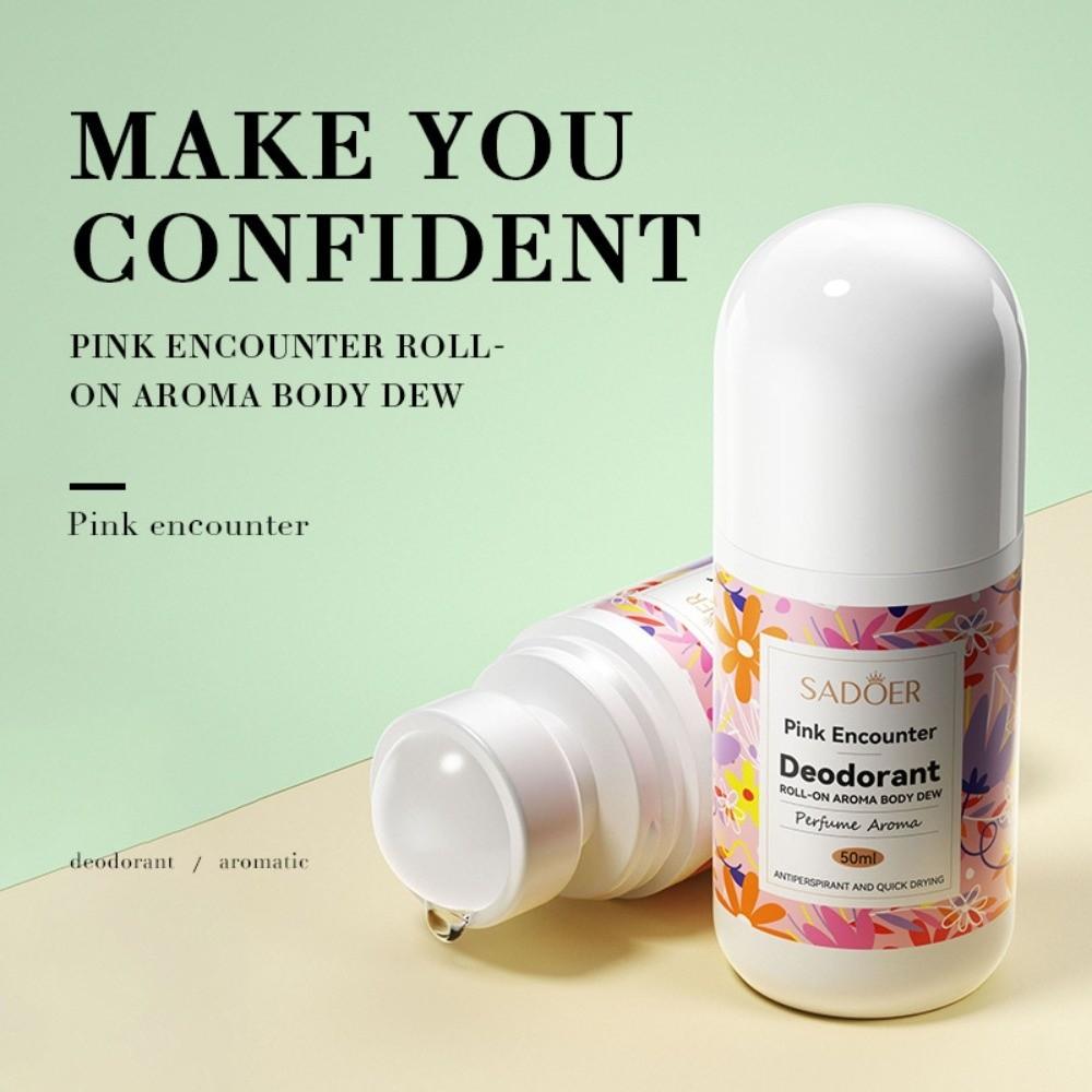 

Refreshing Fragrance Ball Roller Antiperspirant Quick Dry Aroma Deodorants Body Care Pink Encounter
