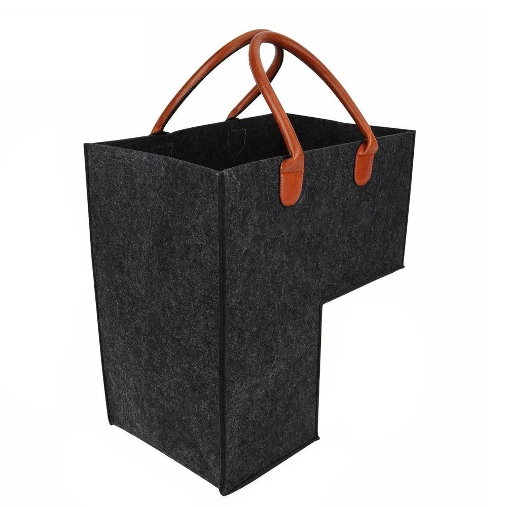 Staircase Shape Felt Stair Basket Grey Foldable Laundry Basket Bedroom Daily Debris Storage