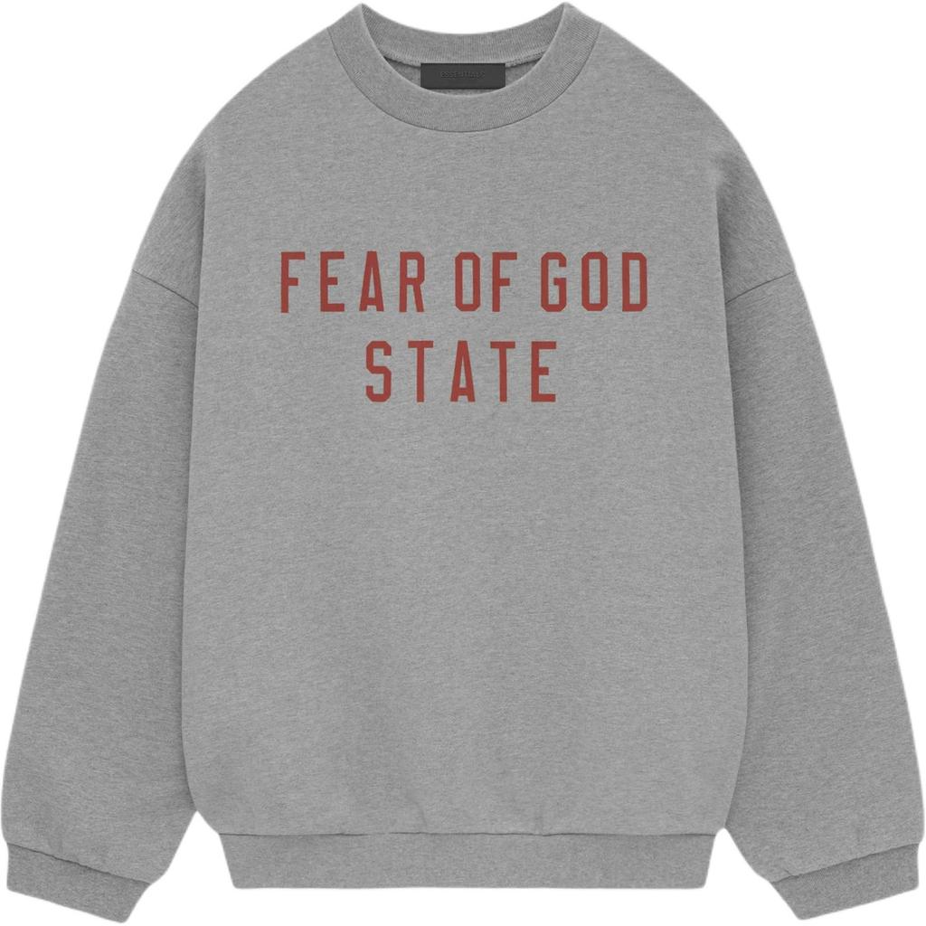 Fear of God Essentials Fleece Crewneck Dark Heather Men Tops Grey 192BT246261F