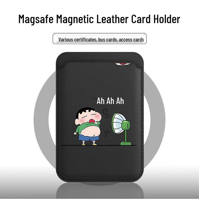 Crayon Shin-chan MAGsafe Leather Card Holder Phone Case