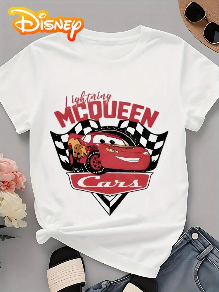 2026 Summer Lightning Mcqueen Graphic Tshirt Unisex Unisex Fashion Cotton Quality Casual Loose Short Sleeve Classic Unisex