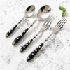 Sternpunkt Edelstahl Western Tafelgeschirr Messer, Gabel, Löffel, Steakmesser, Gabel, Löffel, Teelöffel, Kuchengabel Set, Western Tab