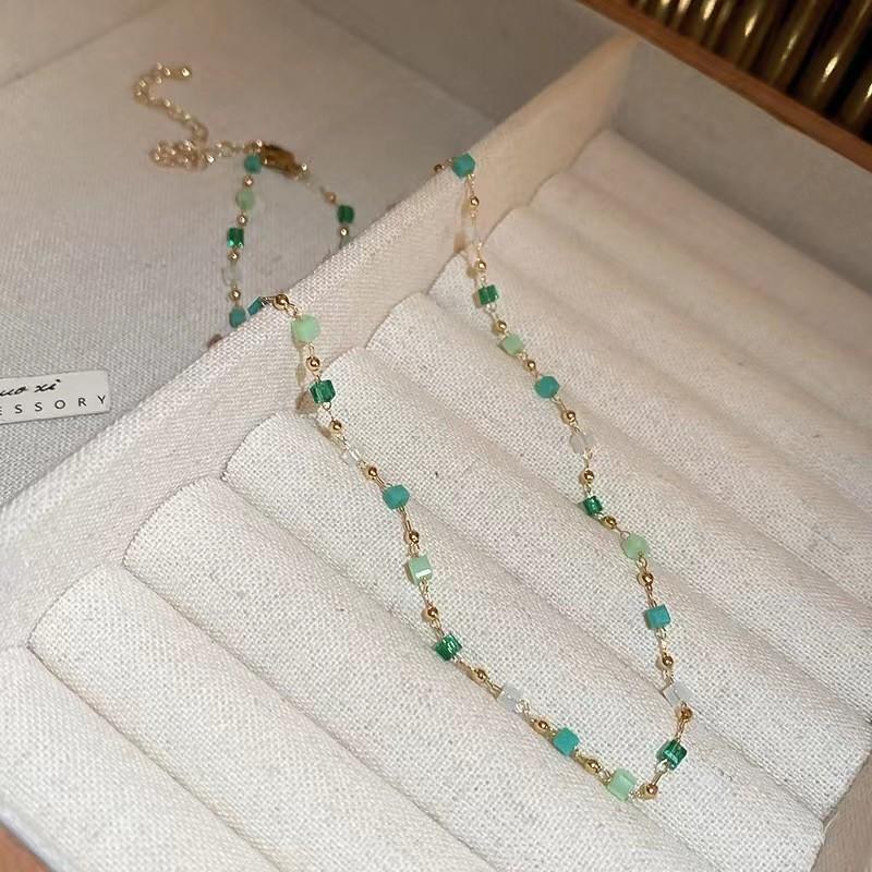 Pure Desire Ceiling Shining Zircon Light Luxury Collarbone Chain Necklace Female Tide Exquisite Temperament Versatile Neck Chain Jewelry