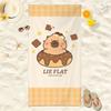 Nieuwe Capibara Strandlaken Schattige Capibara Zacht Strandlaken Microvezel Cartoon Bedrukt Handdoek Comfortabel Zacht Strandlaken