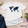 World Map Travel Countries Geography Color Painting Art T-Shirt Unisex T-shirt