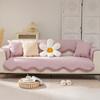 Four Seasons Universal Pure Cotton Korean Style Wavy Sofa Cushion Modern Simple Solid Color Non-Slip Sofa Cushion Towel
