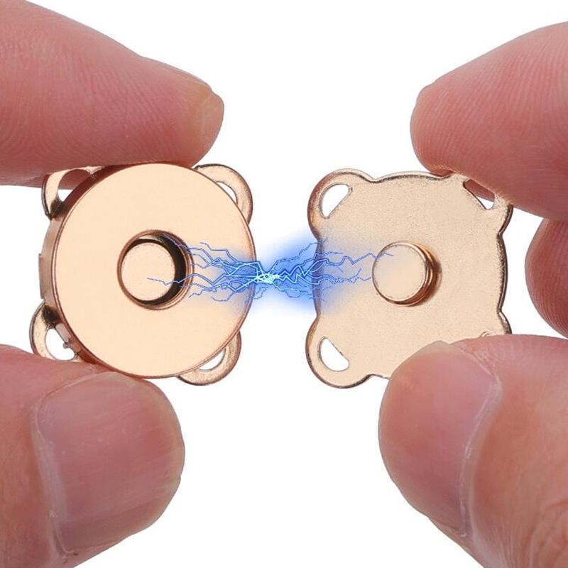 5sets 14mm 8mm Sew-on Metal Magnet Buckle Snap Fasteners Buttons Kits DIY Sewing Garment Accessories Materials Wallet Buckle