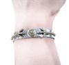 Silver 925 Bangle Bracelet for Men Eagle with Gold Metal and Double [cmy Select] (09 Claws)