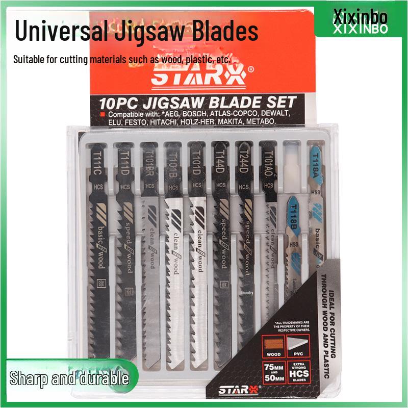

Premium 10-Piece Curved Saw Blade Set for Wood and Metal