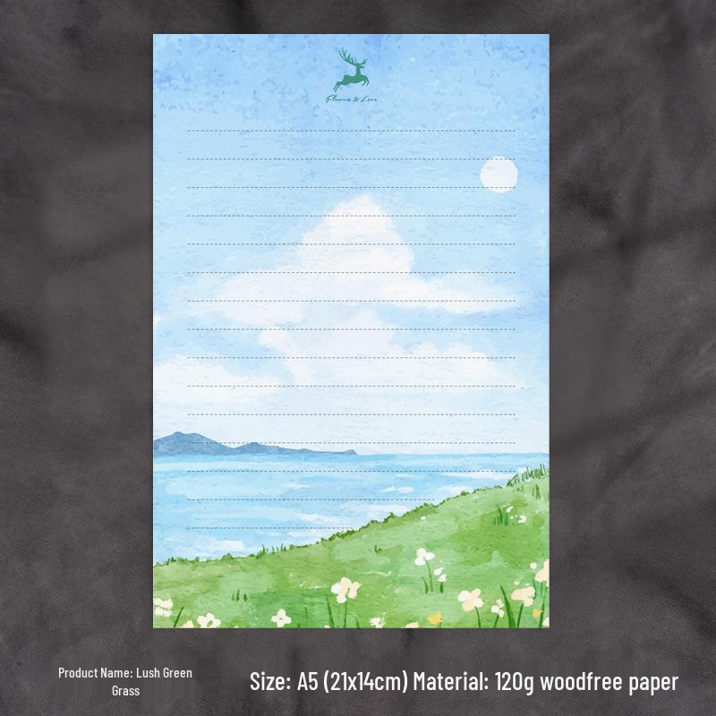 Romantic Western-Style A5 Love Letter Paper - Lined & Thickened Manuscript Sheets