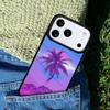 80s Retrowave Neon Palms Tree soft Phone Case Cover for IPhone 11 12 13 14 15 16e 17 Pro Max Coque for IPhone 17 Air