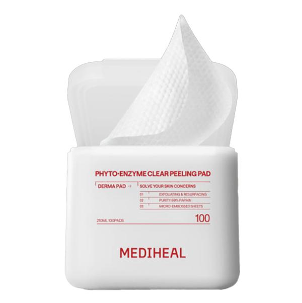 MEDIHEAL Derma Pad 200 Sheets (100 Sheets + 100 Refill) – Madecassoside / PDRN / Tea Tree / Collagen / Phyto Enzyme / Hyaluron / Vitamin C