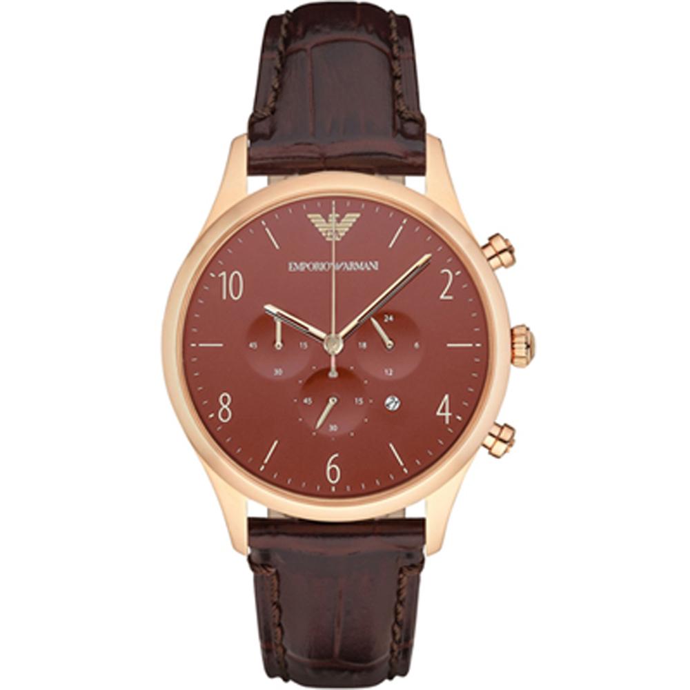Emporio Armani Historical Collection Brown Leather Men s Quartz AR1890 коричневый