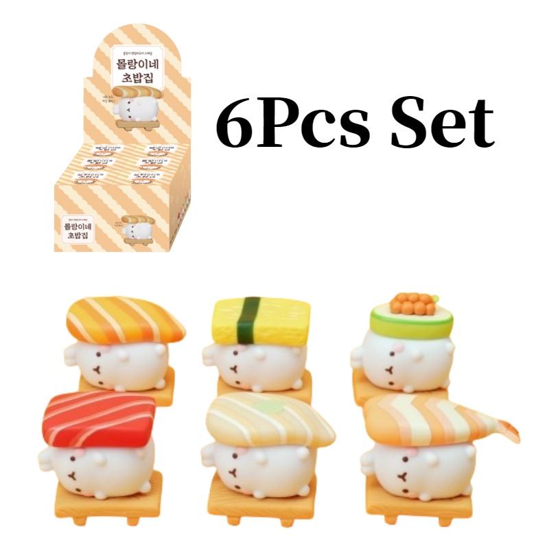 Очаровательная корейская мини-кукла Моланг Банни, милая фигурка Банни-суши, сувенир, ПВХ-материал, высота 7 см