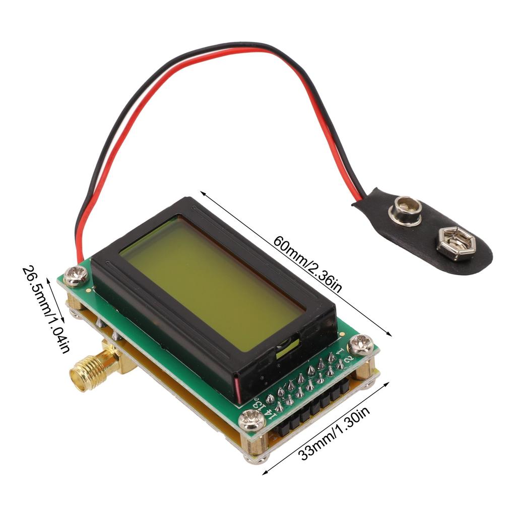 Alimenté par pile 9V Pour les hobbyistes en électronique Compteur de fréquence DIY Précision réglable Plage de mesure à large bande
