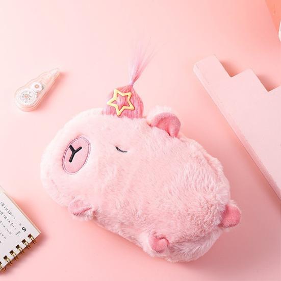 Capybara Pencil Case for Boys Girls High Capacity Stationery Bag for Middle School Students Multi-layer Pen Holder Box