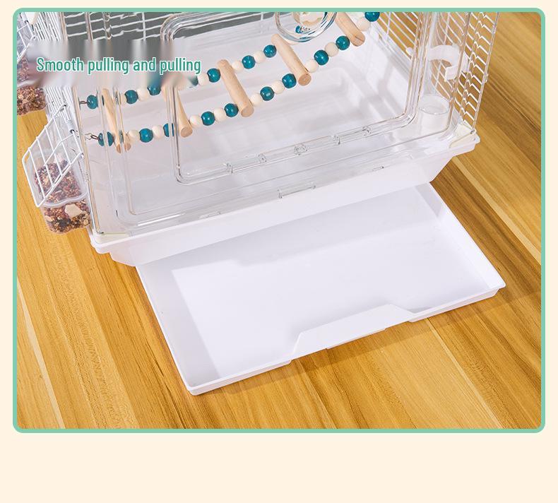 Large Ornamental Birdcage for Budgerigars, Cockatiels, & Finches with Acrylic Panels