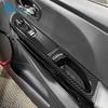 Real Soft Carbon Fiber Sticker For Renault Clio 3 2013 2014 2015 2016 2017 2018 LHD RHD Car Front Window Button Inner Outer Trim