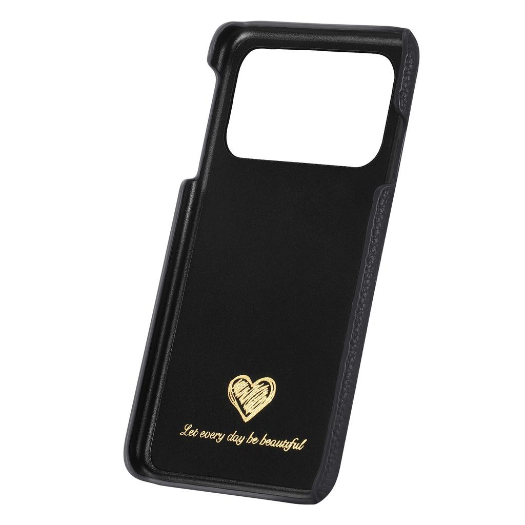 For iPhone 17 Pro Max Case Litchi Texture Leather Coated PC Mobile Back Cover