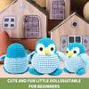 Crochet Penguin Doll Knitting Material Pack English Manual Tutorial Beginner Handmade