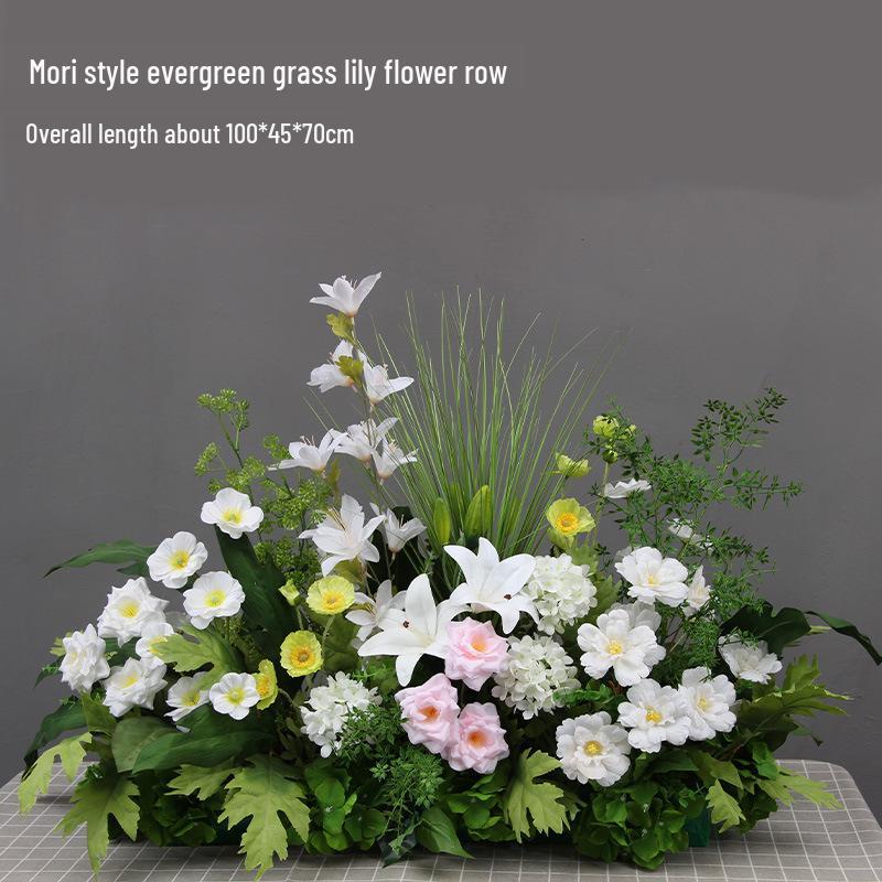 Mori Style Artificial Wedding Floral Aisle Decoration