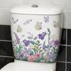Bathroom Toilet Seat Sticker Self-Adhesive Floral Butterfly Decals Toilet Stickers For Cistern Bathroom WC Restroom Decor