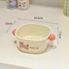 Double Layer Draining Basket Small Size Kitchen Vegetable Fruit Washing Colander Strainer with Handle and Stand for Household Use