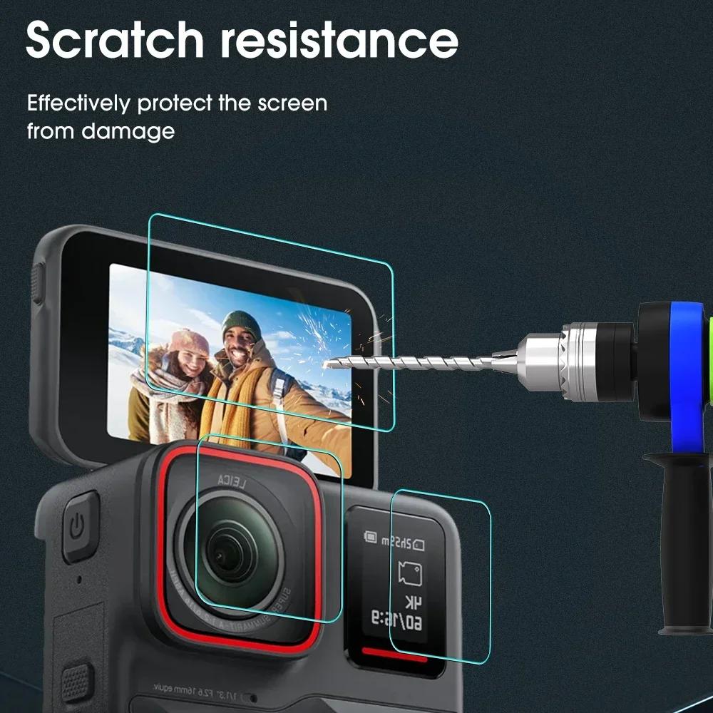 1-3Pack 9H Tempered Glass Lens Film for Insta360 Ace Pro Screen Protector for Insta 360 Ace Camera Anti-Scratch Protective Films