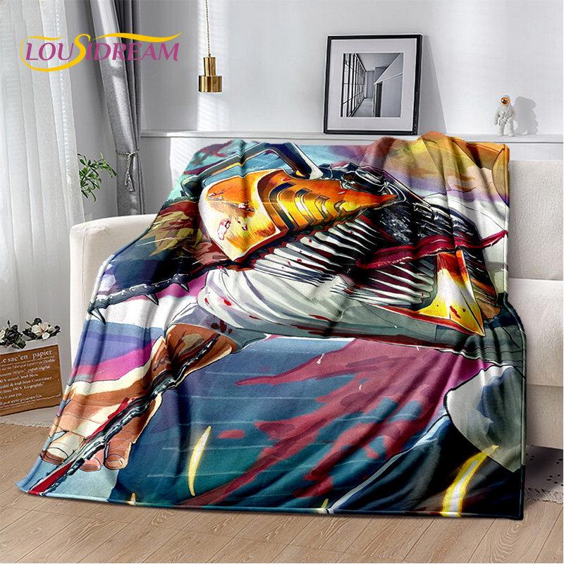 Anime Chainsaw Man Denji Cartoon Soft Plush Blanket,Flannel Blanket Throw Blanket for Living Room Bedroom Bed Sofa Picnic Cover