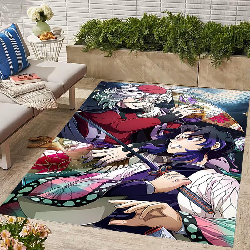 1pc Demon Slayer3 Design Area Rug - Non-Slip, Soft & Cozy Floor Mat for Living Room, Bedroom, Office - Indoor/Outdoor Decorative Carpet