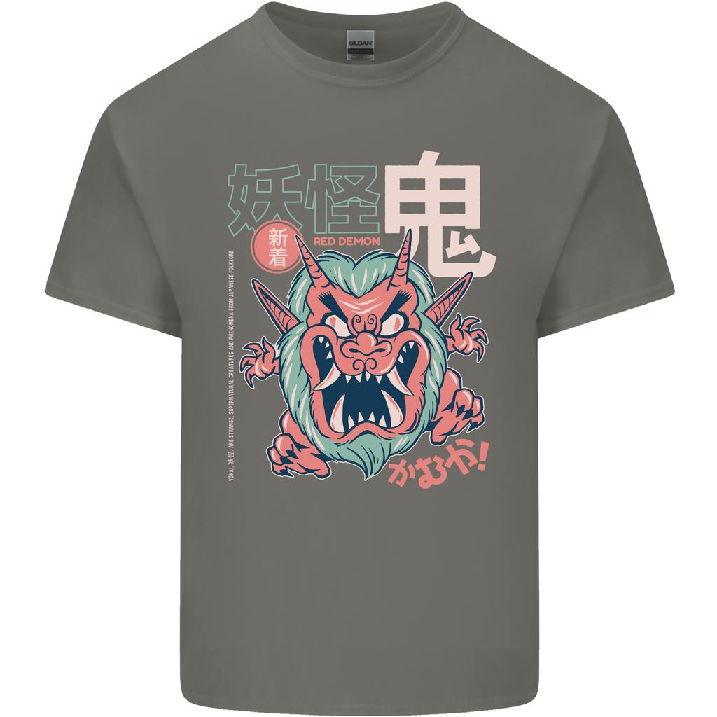 Oni Yokai Japanese Red Demon Unisexs Light Cotton TShirt