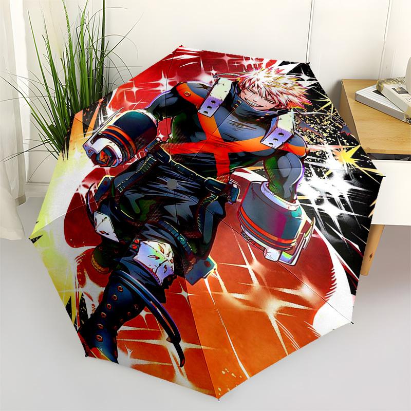 

1pc Jujutsu Kaisen Satoru Gojo Outdoor Umbrella - Automatic Opening/Closing, Portable 3-Fold Design, 8-Bone Iron Frame, Perfect Gift for Fans, Travele