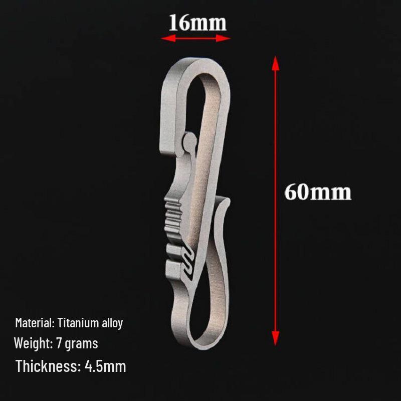 Titanium Phoenix Tail Quick Release Keyring & Backpack Buckle