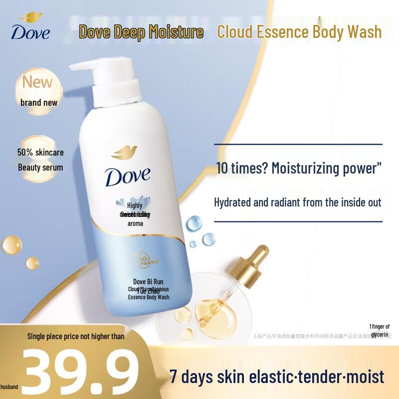 Dove Sweet Milky Scent High Moisturizing Body Wash (Twin Pack)